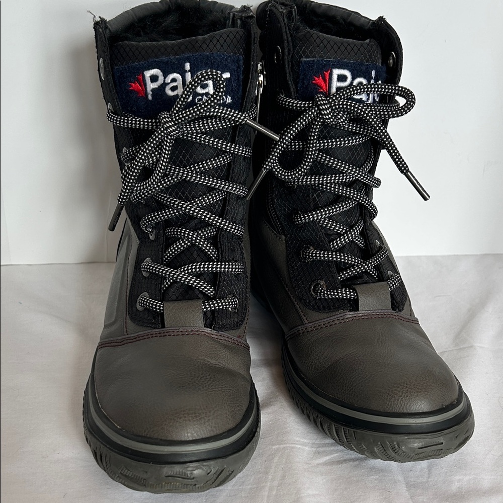 Pajar Charcoal and Black High-Top Boots